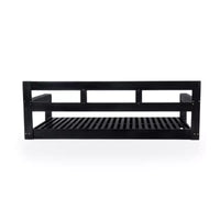 Cadre de balancelle de porche lit de jour taille Twin en bois d'acacia et cordes de chanvre pour jardin et patio