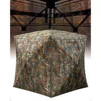 Affût de chasse au sol pop-up 270 transparent pour 2 à 4 personnes, tente de camouflage imperméable avec porte magnétique silencieuse, portable pour la chasse au cerf et au dindon