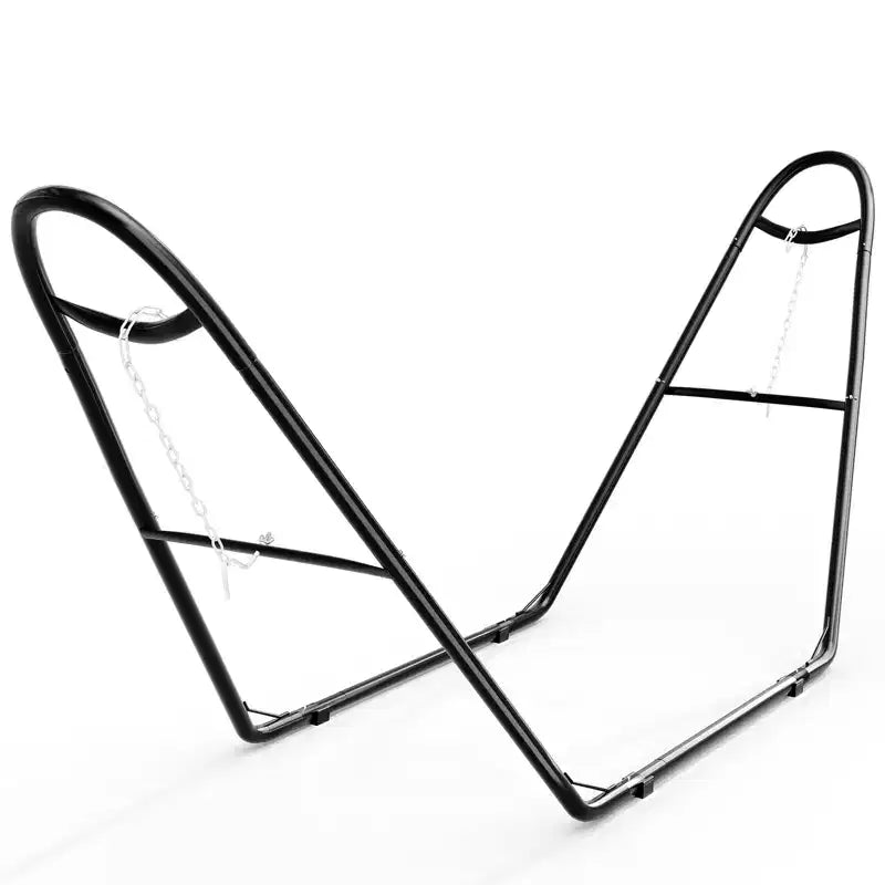 Support de hamac double universel avec capacité de poids 550 livres, support de hamac d'extérieur très résistant, compatible avec hamacs de 9 à 14 pieds de long, finition Noir
