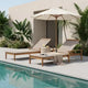 Chaise longue d'extérieur moderne en bois d'acacia et corde Christopher Knight Home Huyn