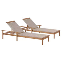 Chaise longue d'extérieur moderne en bois d'acacia et corde Christopher Knight Home Huyn