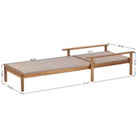 Chaise longue d'extérieur moderne en bois d'acacia et corde Christopher Knight Home Huyn