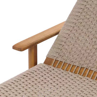 Chaise longue d'extérieur moderne en bois d'acacia et corde Christopher Knight Home Huyn