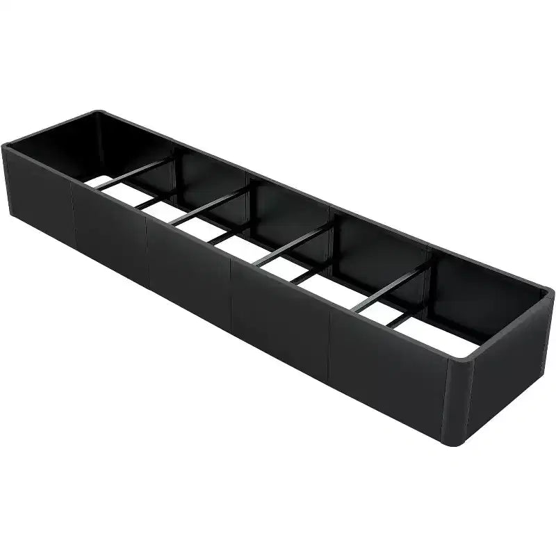 Carré potager surélevé extra-long en métal à base ouverte moderne, assemblage sans outil par encliquetage, coins arrondis, base ouverte, trous de drainage, pour patio, balcon, jardin