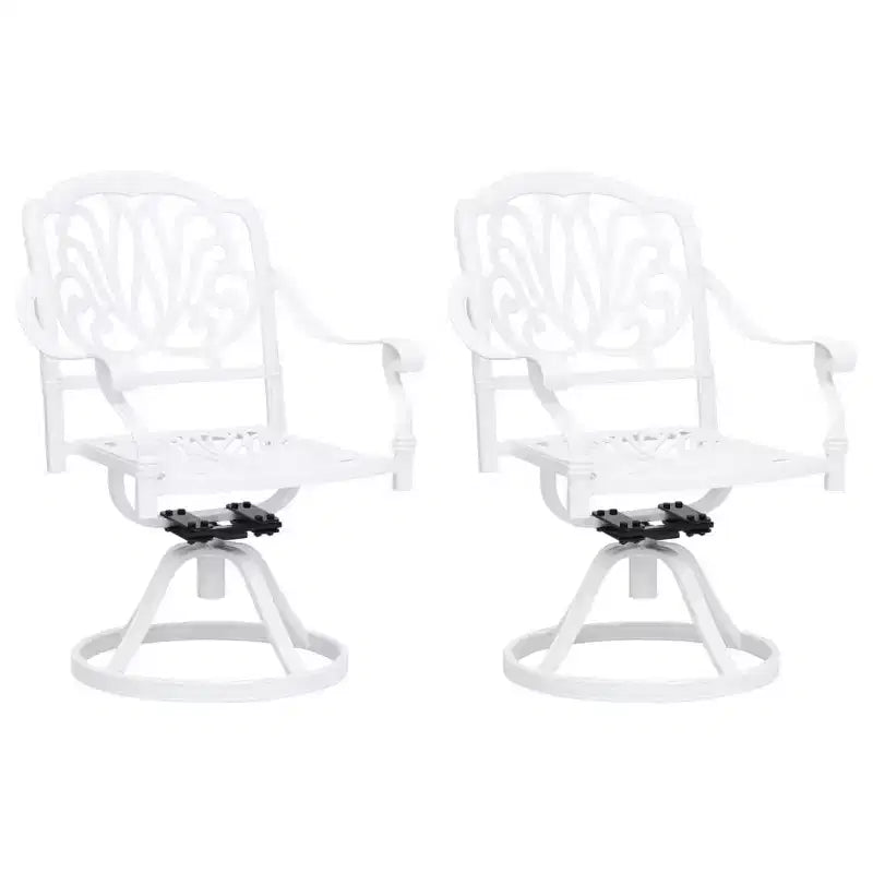 vidaXL Ensemble de bistro en aluminium moulé avec tabourets pivotants standard
