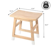 JONATHAN Y Finesse 18.3 Tabouret d'appoint classique et décontracté en bois de mindi massif fabriqué à la main avec pieds inclinés