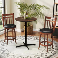 Costway tabourets de bar pivotants 24/30 lot de 2/4 avec dossiers, pieds en bois massif et repose-pied pour bar maison expresso et noir