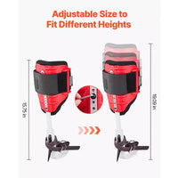 VEVOR Kit de Crampons d'Escalade pour Arbres, Équipement d'Escalade d'Arbres Réglable en Hauteur avec Sangles et Protecteurs de Crampons, Capacité de Charge de 158 kg, Noir et Rouge