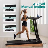 Tapis de course pliable portable SereneLife avec inclinaison réglable et 12 programmes d'entraînement prédéfinis