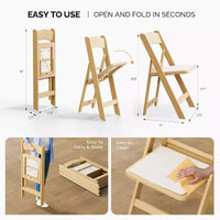 VINGLI Chaises pliantes en résine avec coussin, chaise pliante en plastique avec sièges rembourrés confortables, parfaites pour les événements en intérieur et en extérieur