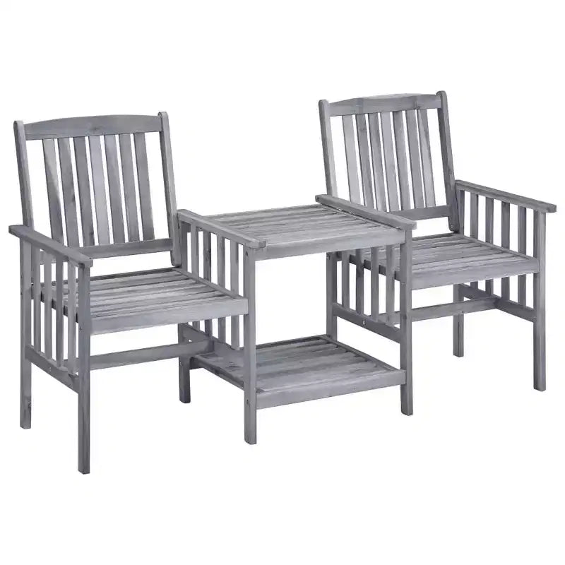 vidaXL Chaise de jardin avec table à thé