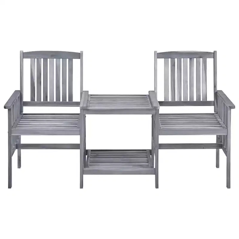vidaXL Chaise de jardin avec table à thé