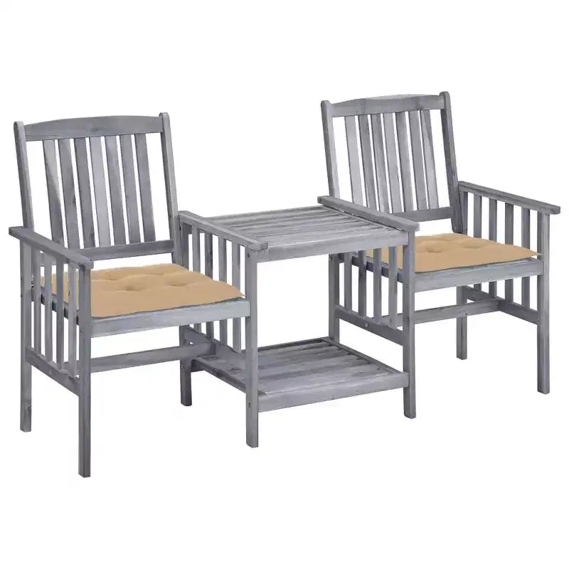 vidaXL Chaise de jardin avec table à thé