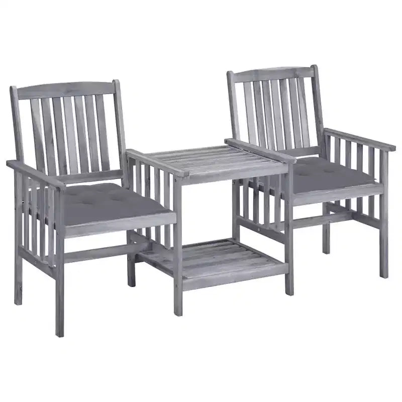 vidaXL Chaise de jardin avec table à thé