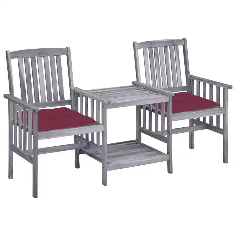 vidaXL Chaise de jardin avec table à thé