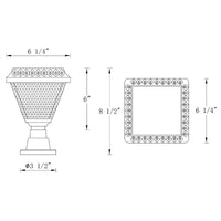 C Cattleya Lot de 2 luminaires solaires pour poteaux de clôture, 21,6 cm, noir mat, avec télécommande, 3 températures de couleur et RVB, fonction minuterie