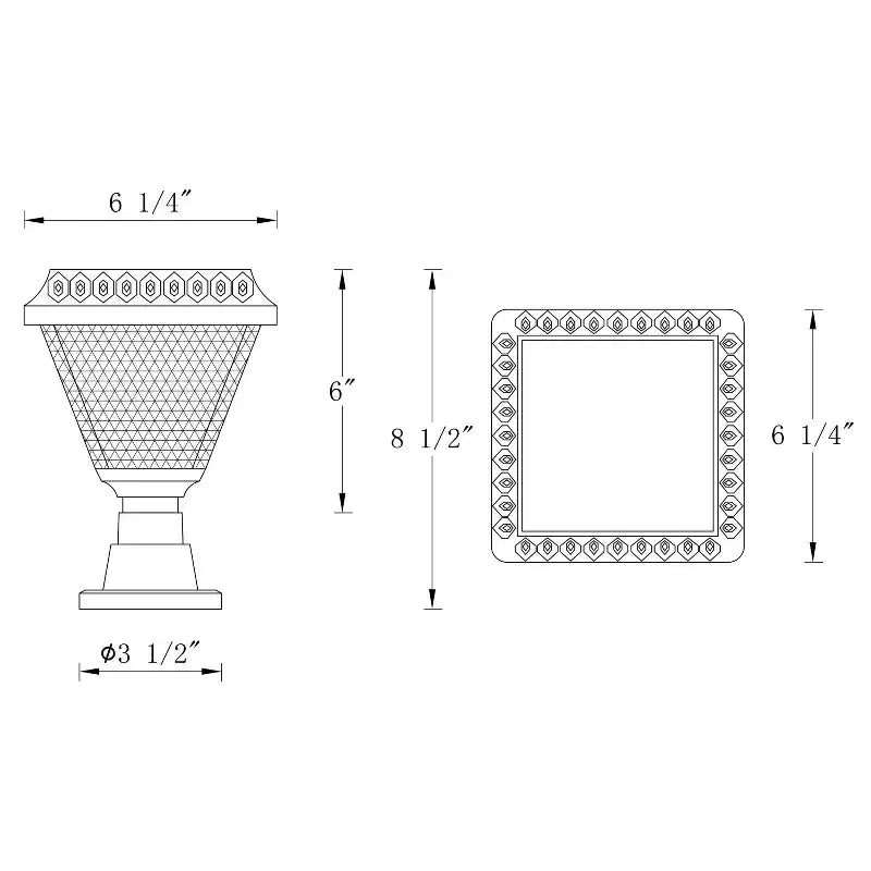C Cattleya Lot de 2 luminaires solaires pour poteaux de clôture, 21,6 cm, noir mat, avec télécommande, 3 températures de couleur et RVB, fonction minuterie