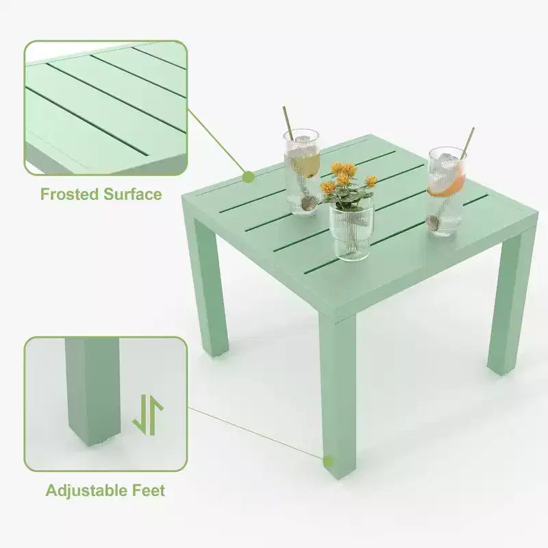 Ensemble bistrot 3 pièces en fer forgé - Table et chaises d'extérieur résistantes à la rouille pour terrasse, balcon et véranda