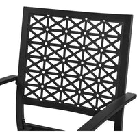 Ensemble bistrot 3 pièces en fer forgé - Table et chaises d'extérieur résistantes à la rouille pour terrasse, balcon et véranda
