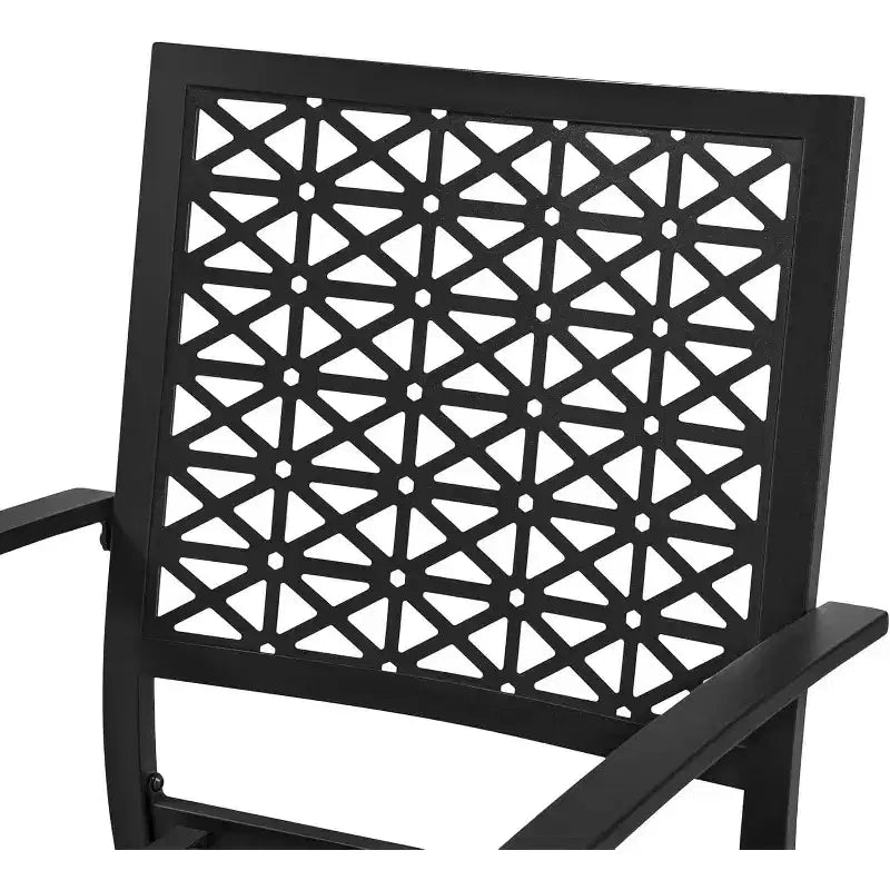 Ensemble bistrot 3 pièces en fer forgé - Table et chaises d'extérieur résistantes à la rouille pour terrasse, balcon et véranda