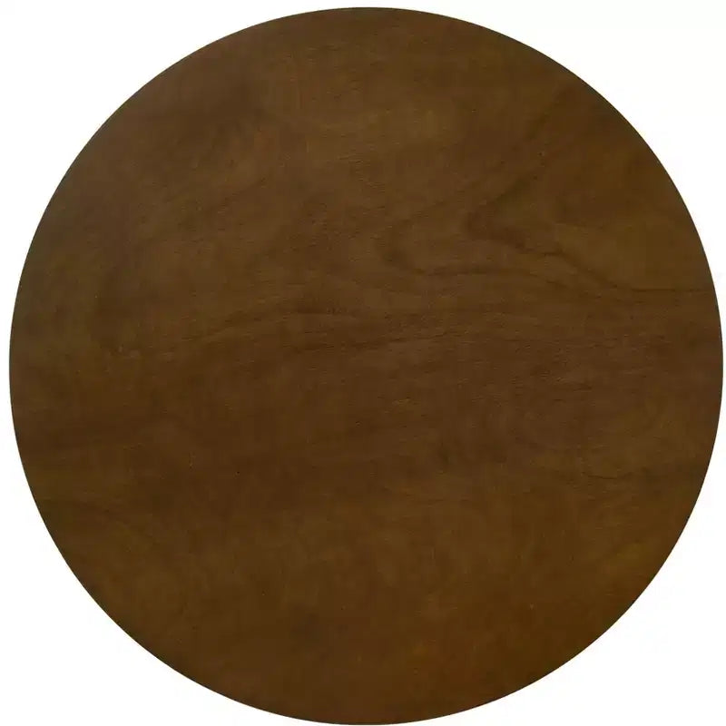 Roundhill Furniture Arnott table de salle à manger ronde, finition noyer