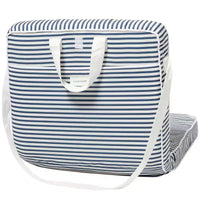 Sunnylife : Chaise pliante à emporter partout - Rayures Resort Bleu Marine, Chaise longue