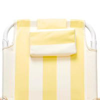 Sunnylife: Chaise de plage de luxe - La Mer Limon Stripe - Siège transat en tissu jaune