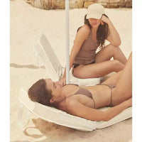Sunnylife: Chaise pliante à emporter partout - Bain de soleil portable Oyster, Crème