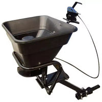 Épandeur d'engrais et de semences Field Tuff 12 V de 56,7 kg avec attelage et protection anti-pluie pour VTT, UTV ou tracteur utilitaire