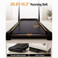 Tapis de marche pliable 4 en 1 avec poignée, tapis roulant sous le bureau avec inclinaison de 14 % pour la maison, moteur sans balais silencieux de 2,5 CV