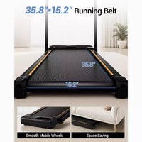 Tapis de marche pliable 4 en 1 avec poignée, tapis roulant sous le bureau avec inclinaison de 14 % pour la maison, moteur sans balais silencieux de 2,5 CV