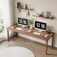 MAYEERTY bureau double poste de travail industriel extra-long 78.7, bureau de bureau à domicile 2 personnes avec cadre métallique robuste, plateau MDF capacité 200lbs