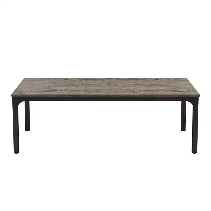 MAYEERTY bureau double poste de travail industriel extra-long 78.7, bureau de bureau à domicile 2 personnes avec cadre métallique robuste, plateau MDF capacité 200lbs