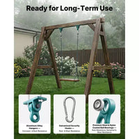 Supports de balançoire VEVOR, supports de balançoire robustes (4 pièces), capacité de 2268 kg, vis et boulons inclus, double roulement lisse, cintres en alliage d'aluminium, vert