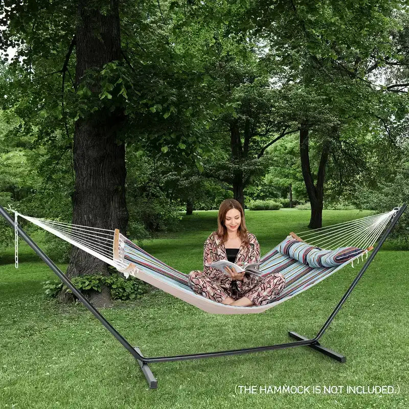 Support de hamac Costway 2 personnes robuste avec sac de rangement portable Capacité de 204 kg
