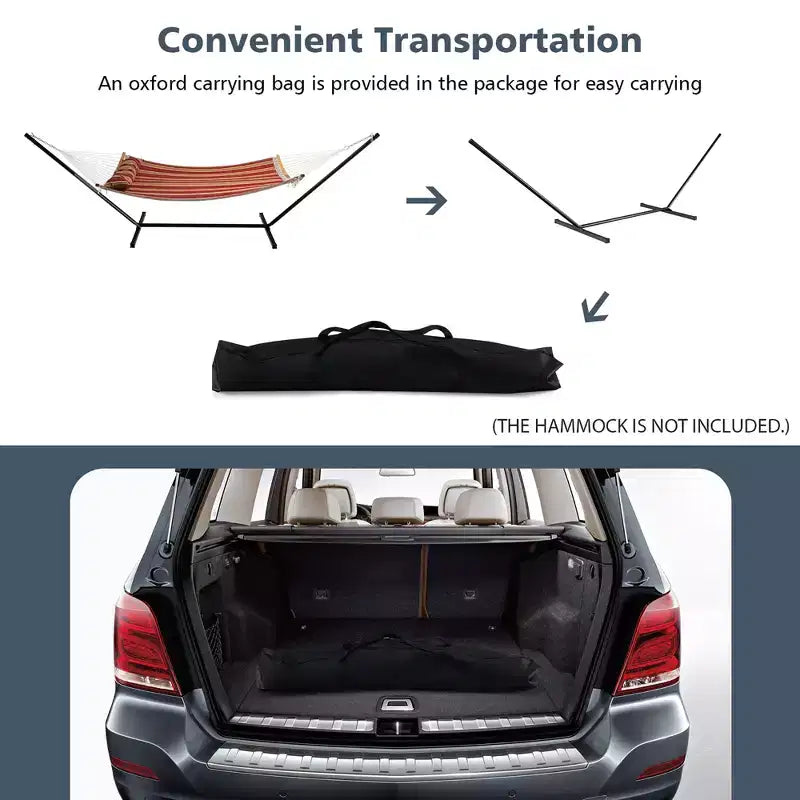 Support de hamac Costway 2 personnes robuste avec sac de rangement portable Capacité de 204 kg