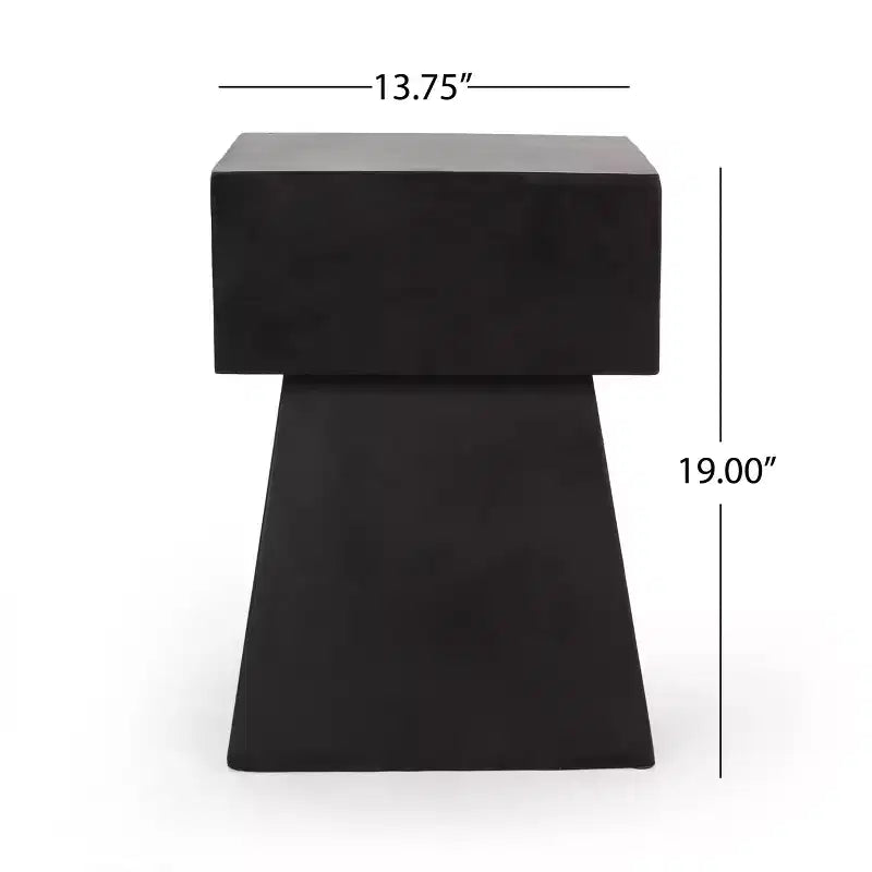 Table d'appoint en béton léger de patio moderne Christopher Knight Home Aesop