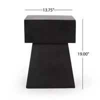 Table d'appoint en béton léger de patio moderne Christopher Knight Home Aesop