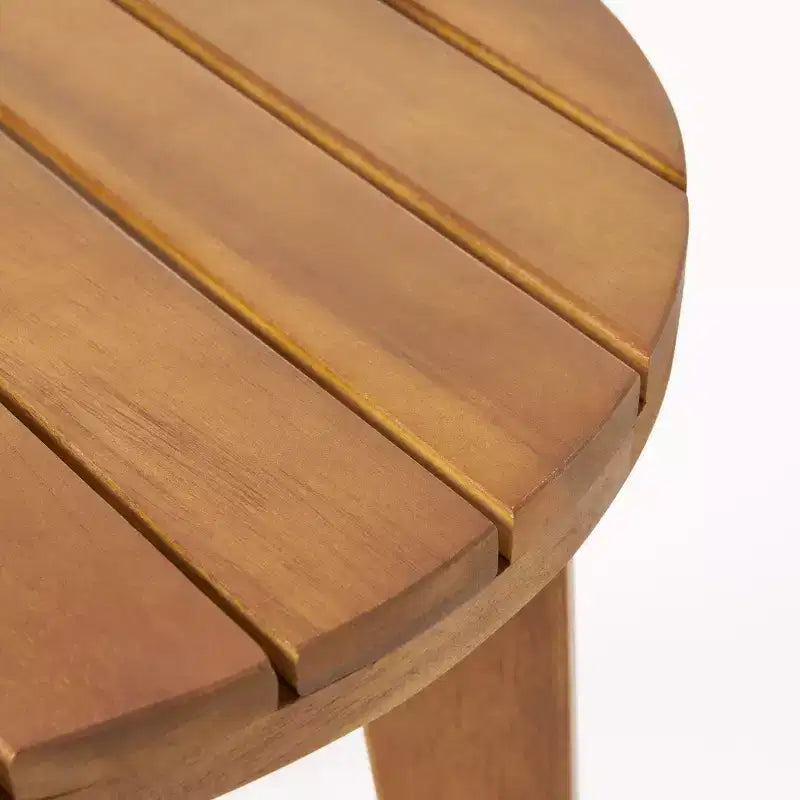ModernLuxe Ensembles de sièges de terrasse 3 pièces, ensemble de conversation d'extérieur avec 2 chaises en corde enfoncée, table d'appoint en bois d'acacia