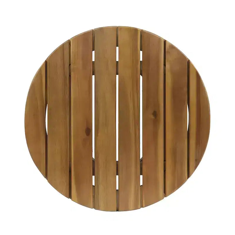 ModernLuxe Ensembles de sièges de terrasse 3 pièces, ensemble de conversation d'extérieur avec 2 chaises en corde enfoncée, table d'appoint en bois d'acacia