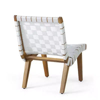 ModernLuxe Ensembles de sièges de terrasse 3 pièces, ensemble de conversation d'extérieur avec 2 chaises en corde enfoncée, table d'appoint en bois d'acacia