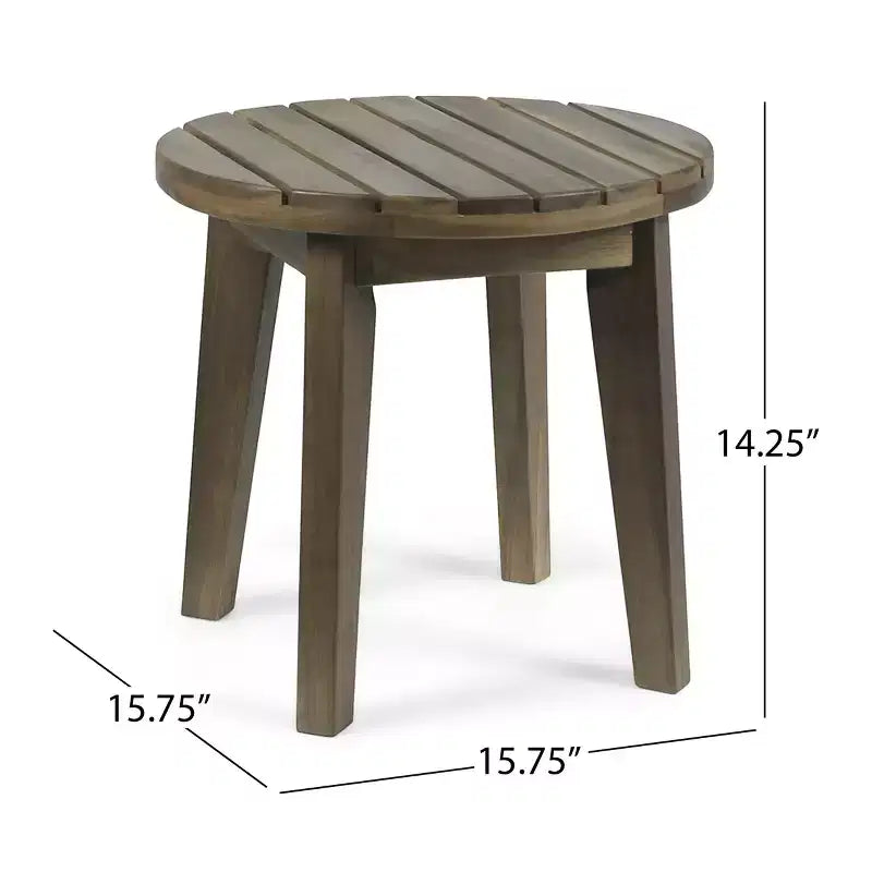 ModernLuxe Ensembles de sièges de terrasse 3 pièces, ensemble de conversation d'extérieur avec 2 chaises en corde enfoncée, table d'appoint en bois d'acacia