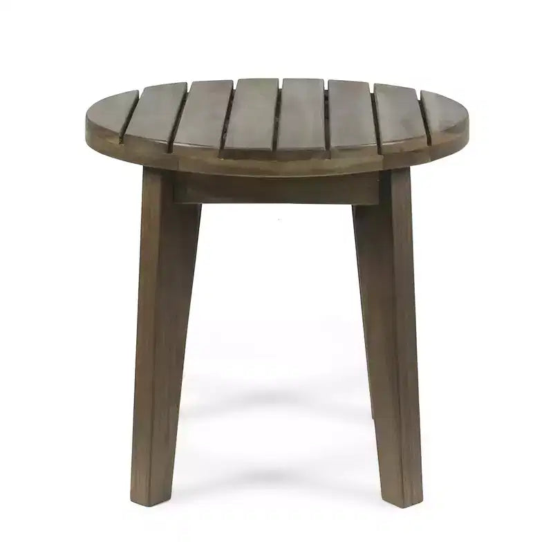 ModernLuxe Ensembles de sièges de terrasse 3 pièces, ensemble de conversation d'extérieur avec 2 chaises en corde enfoncée, table d'appoint en bois d'acacia