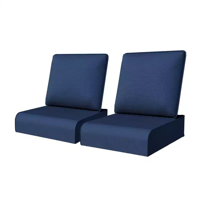 UPTIOT Ensemble coussins d'assise et de dossier d'extérieur, coussins de terrasse en tissu Olefin résistant à l'eau avec housses amovibles et lavables