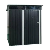 Mondawe 5ft x 3ft Steep Slope Outdoor Metal Storage Shed With Transparent Plate and Hinged door