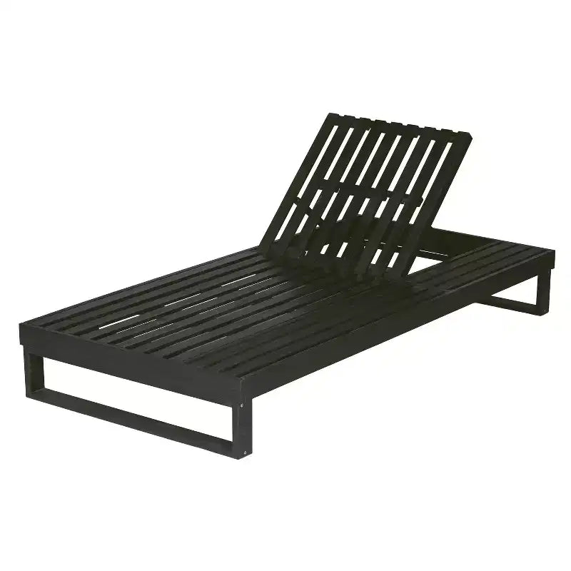 Christopher Knight Home Hudson Chaise longue de patio moderne en bois d'acacia, réglable sur 4 positions avec coussin
