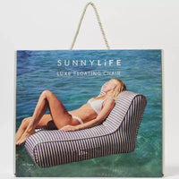 Sunnylife : Chaise flottante Luxe - Marine Navy Stripe - lounge de piscine gonflable