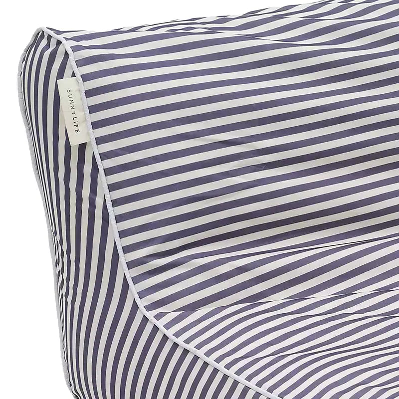 Sunnylife: Chaise flottante de luxe - Marine Navy Stripe - Transat gonflable de piscine