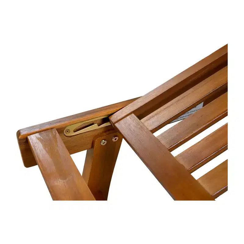 Whisen Chaise longue d'extérieur 77,5, chaise longue de patio, chaise longue de piscine avec cadre en bois d'acacia, dossier reglable, roues, retractable