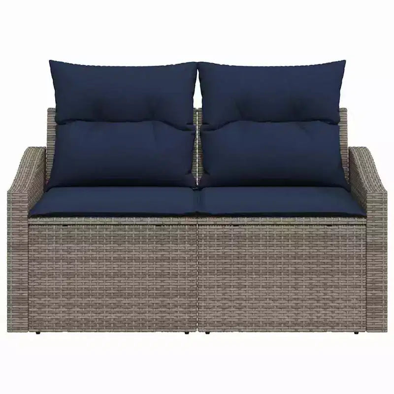 vidaXL Canapé de jardin gris 123 x 62 x 69 cm en résine tressée